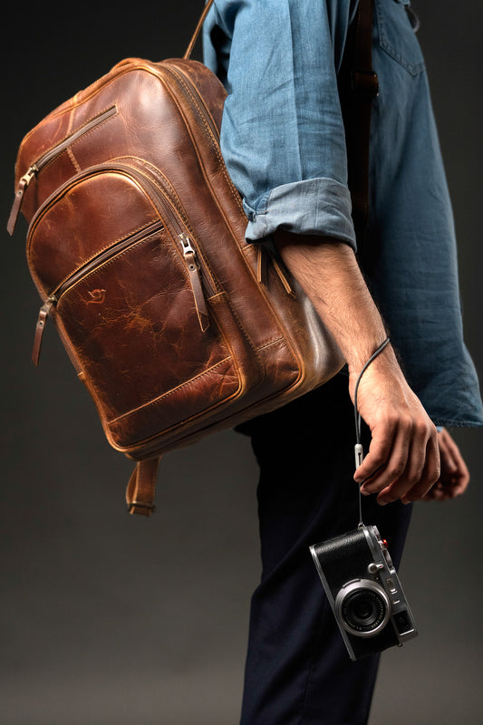 Swallow Leather Backpack – Smart, Stylish & Functional
