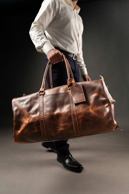 Leather Duffle Bag - Handcrafted for elegance