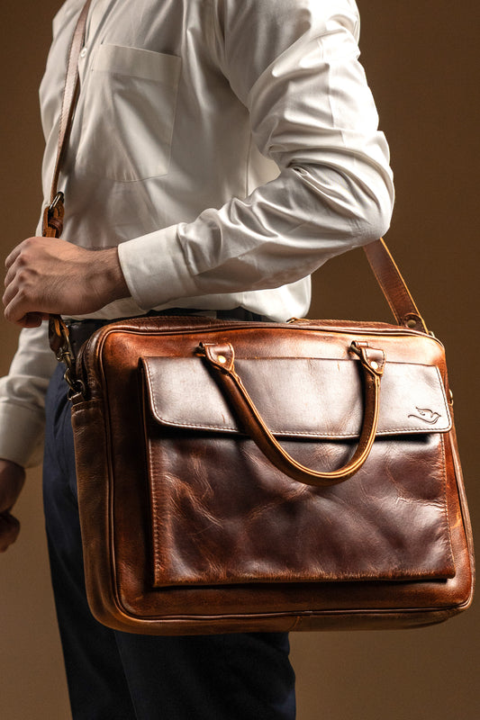 Swallow Premium Leather Laptop Bag