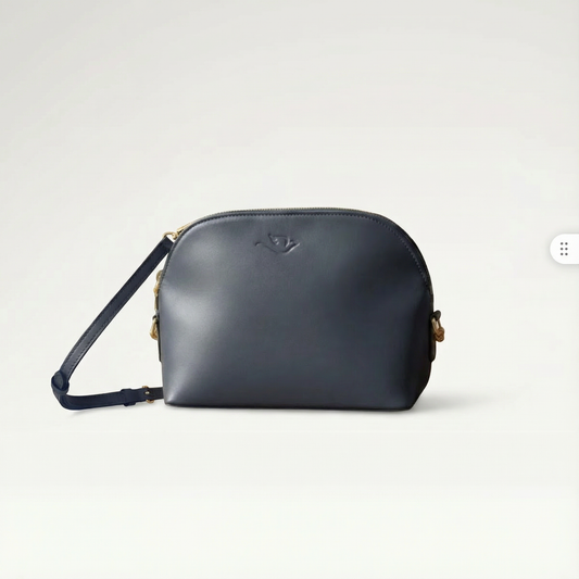 Women Leather Sling Bag with Chain Strap (Blue)