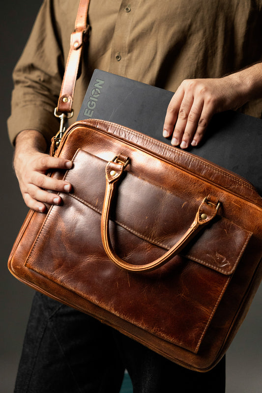 Swallow Premium Leather Laptop Bag