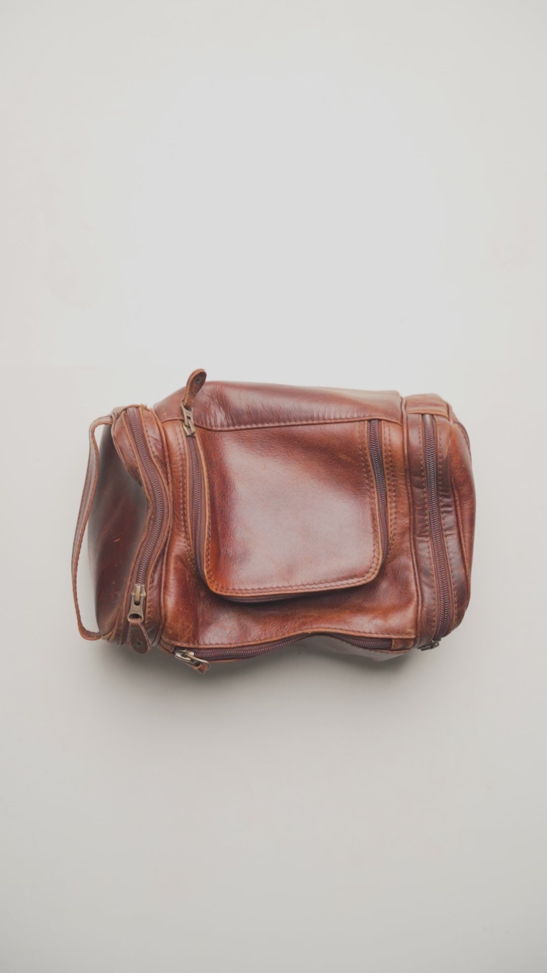 Swallow Leather Toiletry Wash Bag Dopp Kit